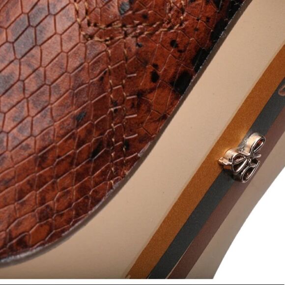 LEATHER SNAKE KNEE-HIGH BOOTS - Picture 12 of 12